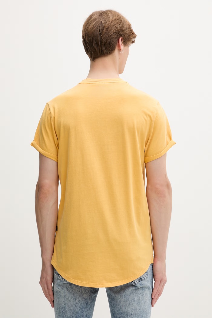 Îmbrăcăminte G-Star Tricou bărbătesc din bumbac Lash D16396.2653 galben