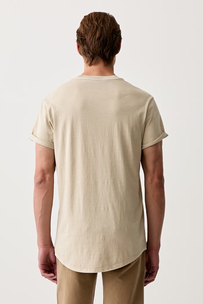 Ρούχα G-Star t-shirt ανδρικό βαμβακερό Lash D16396.2653 μπεζ