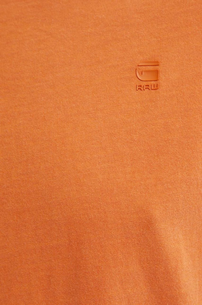 G-Star t-shirt męski bawełniany Lash D16396.2653 pomarańczowy