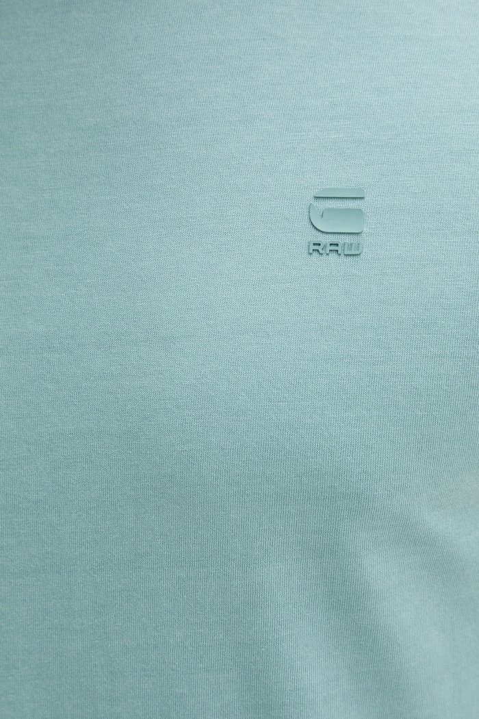 G-Star t-shirt męski bawełniany Lash D16396.2653 turkusowy