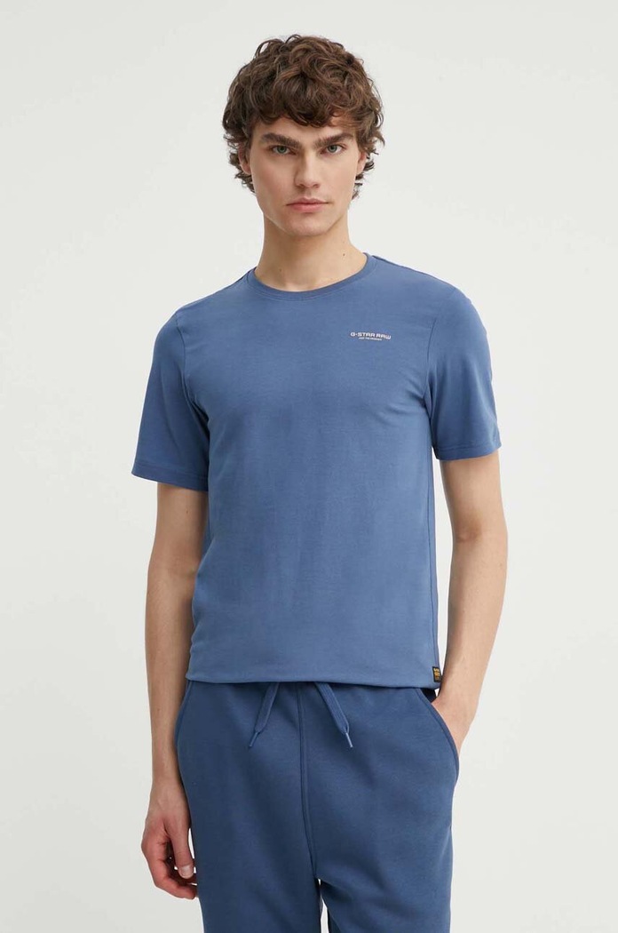 G-Star tricou Slim base uni albastru D19070.C723