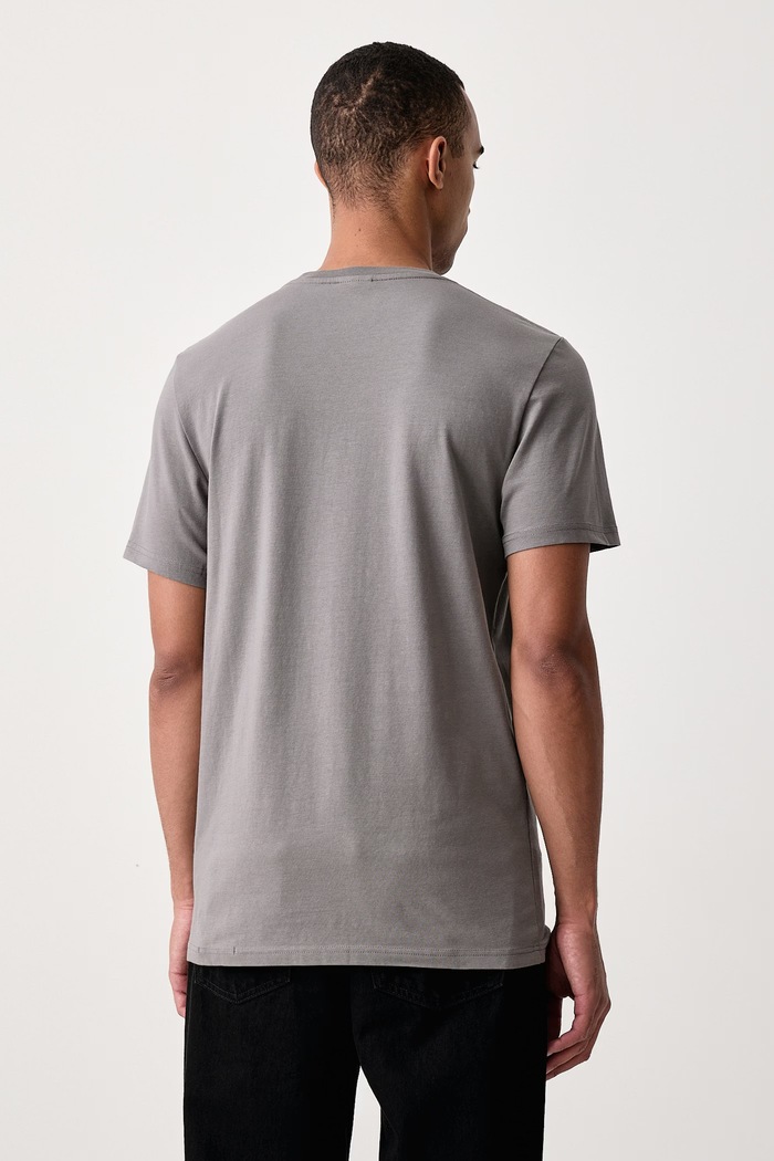 Odzież G-Star T-shirt męski bawełniany z elastanem Slim base D19070.C723 szary