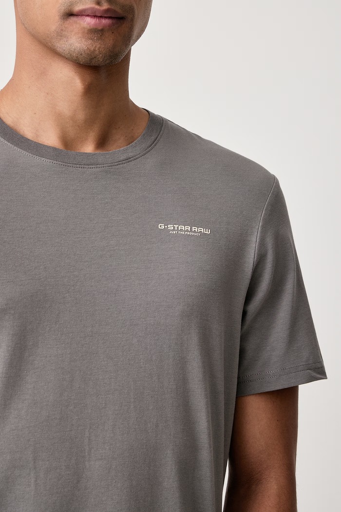 T-shirt męski bawełniany z elastanem Slim base G-Star D19070.C723 szary