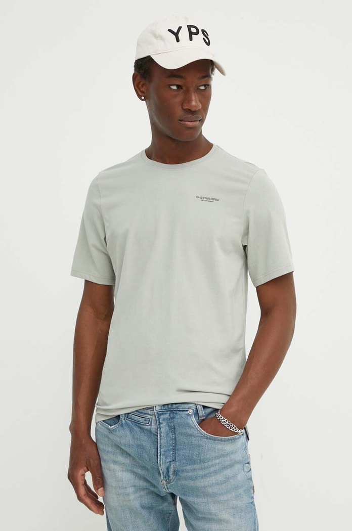 G-Star t-shirt Slim base z elastanem szary D19070.C723