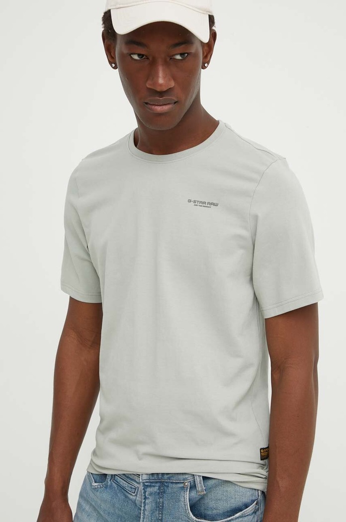 G-Star t-shirt Slim base szary D19070.C723