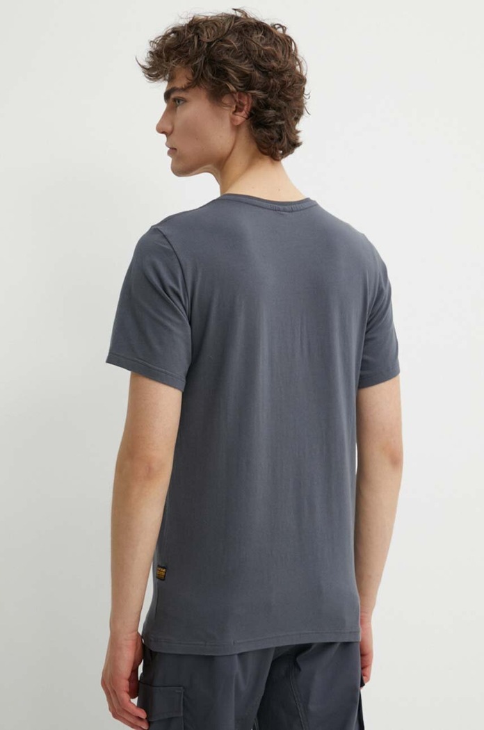 Oblečenie G-Star tričko pánske bavlnené s elastanom Slim base D19070.C723 sivá