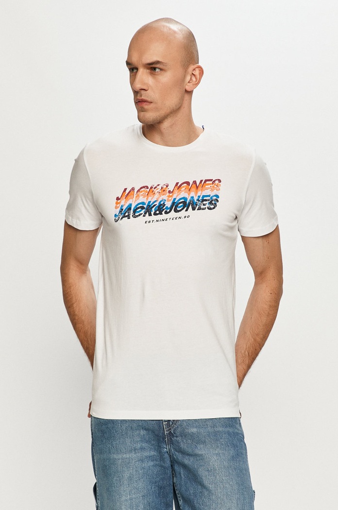 Jack & Jones - Tričko bavlna biela 12186212