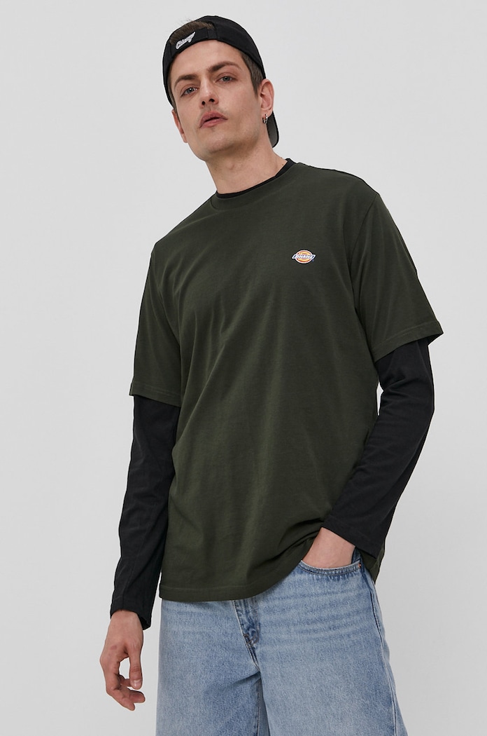 Tričko Dickies bavlna zelená DK0A4XDBOGX