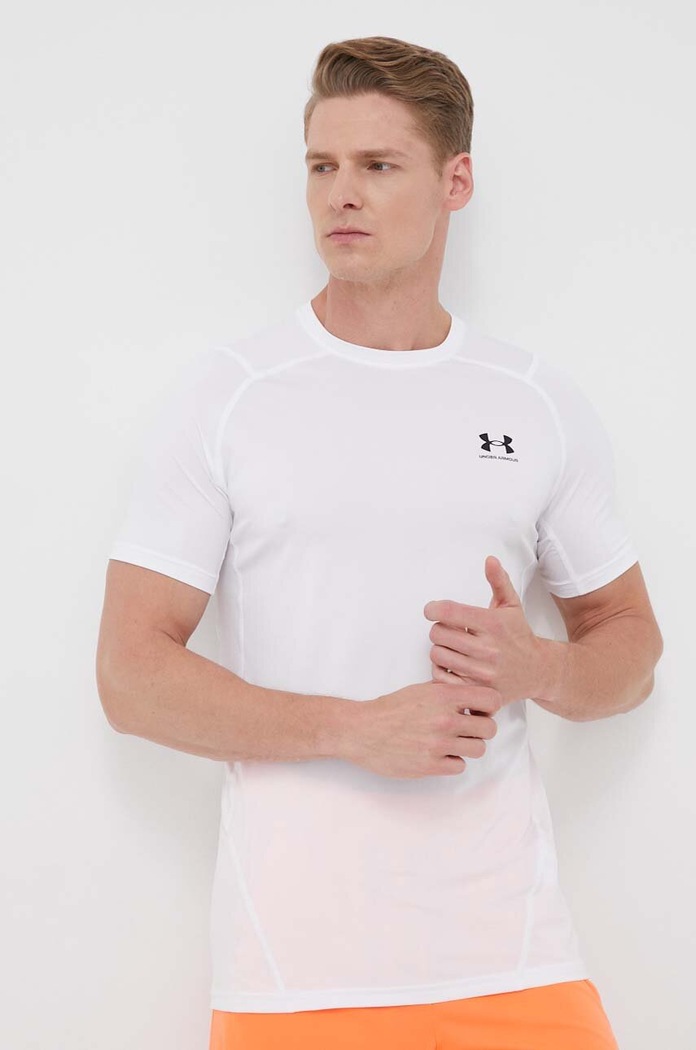 Under Armour edzős póló elasztánnal fehér 1361683