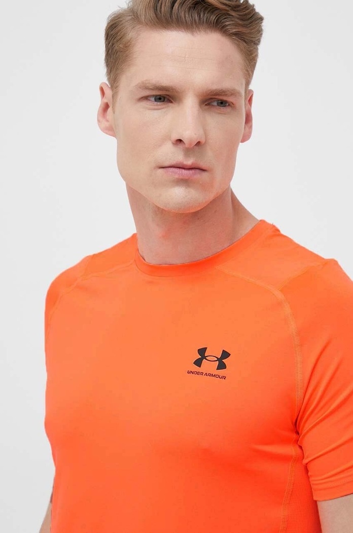Kratka majica za vadbo Under Armour oranžna 1361683