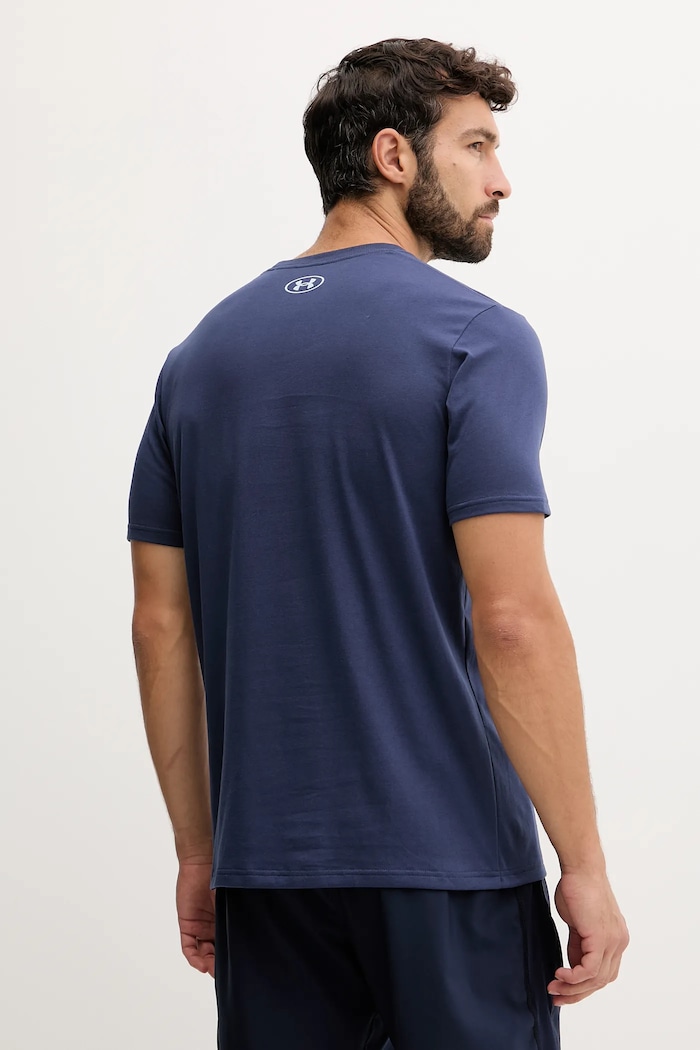 Îmbrăcăminte Under Armour tricou pentru bărbați cu bumbac CAMO BOXED LOGO 1361673 bleumarin