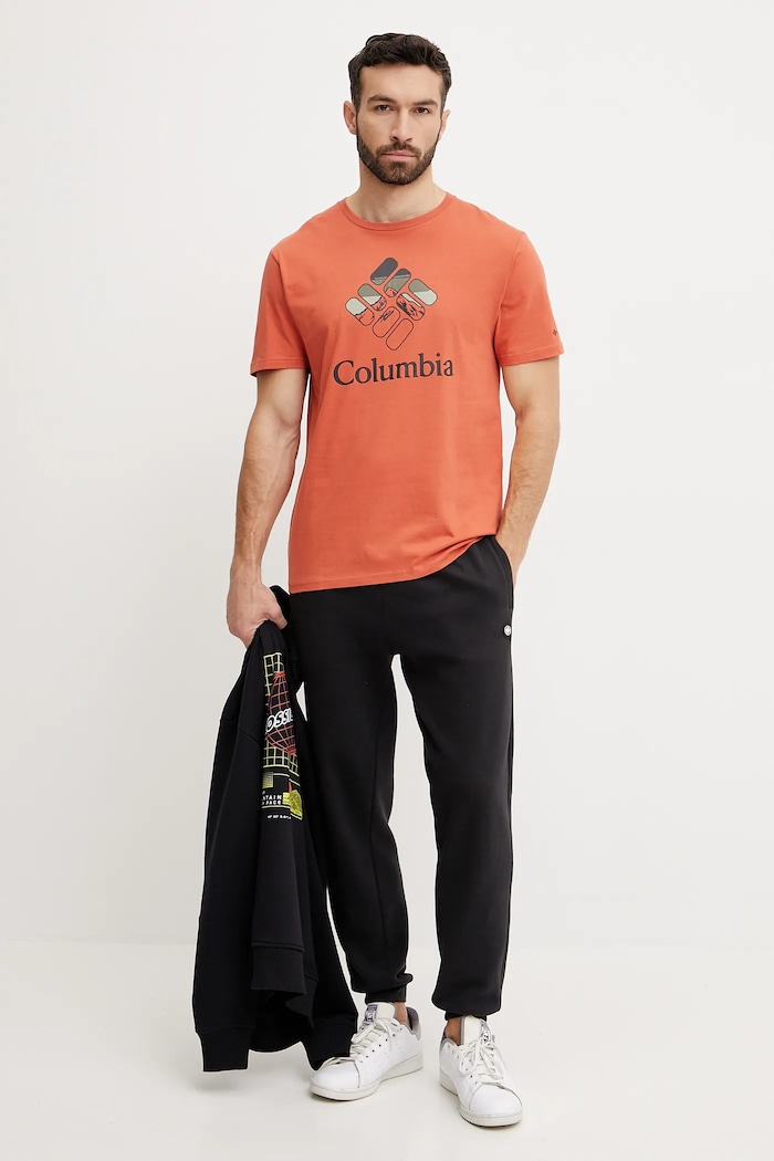 Pamučna majica Columbia 1888813 narančasta SS25