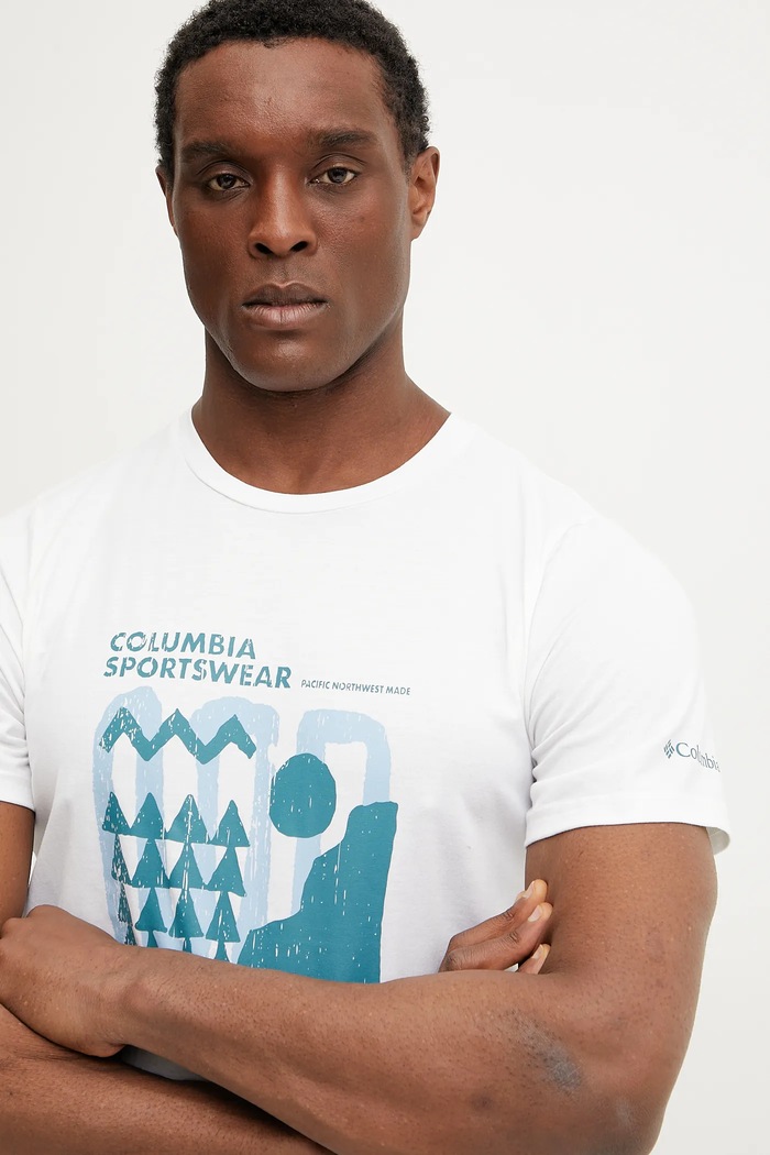 Columbia tricou sport Sun Trek alb 1931172
