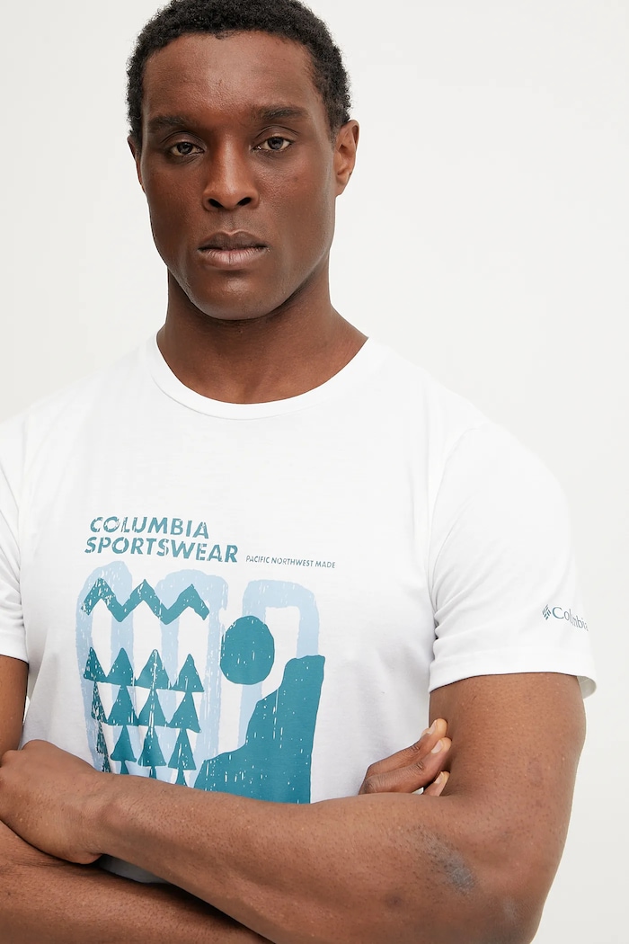 Columbia tricou sport Sun Trek alb 1931172