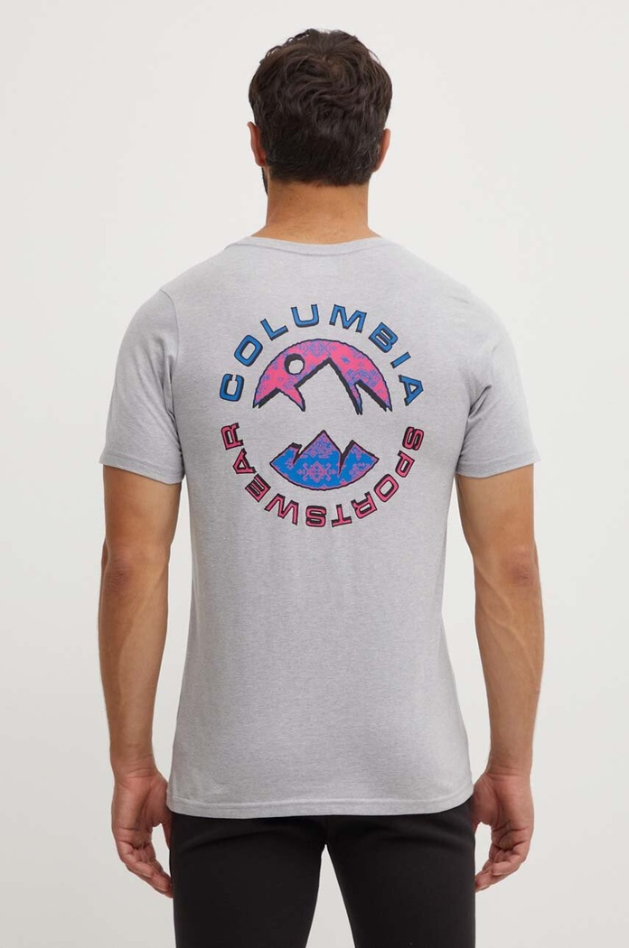 Oblečení Bavlněné tričko Columbia Rapid Ridge Back Graphic 1934824 šedá