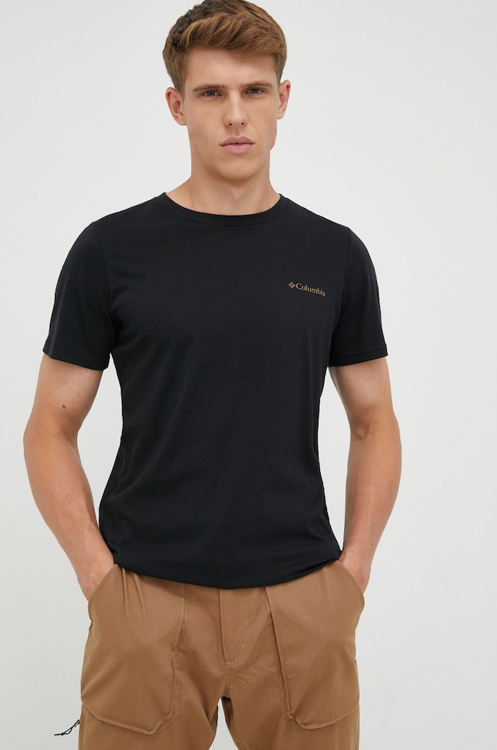 Odzież Columbia t-shirt bawełniany Rapid Ridge Back Graphic 1934824 czarny