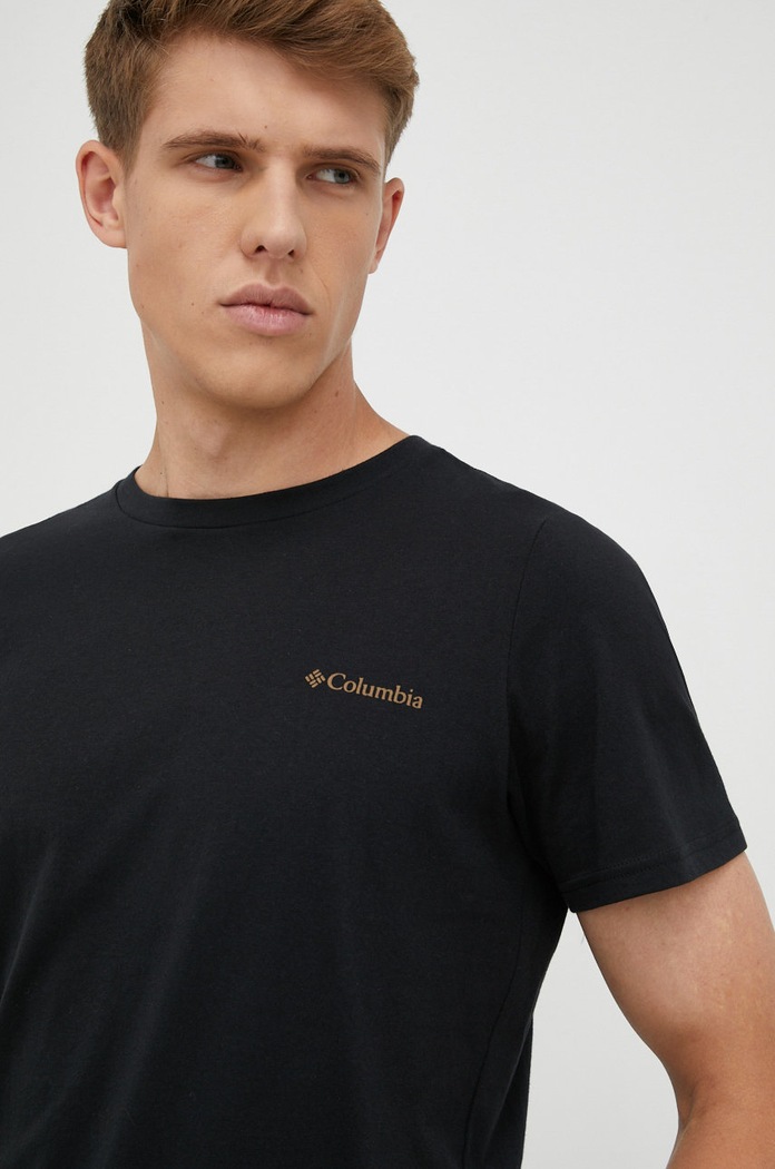 Columbia t-shirt bawełniany Rapid Ridge Back Graphic 1934824 czarny