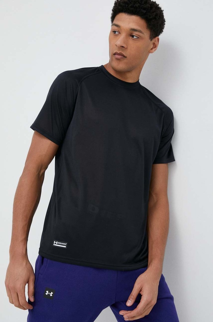 Majica kratkih rukava za trening Under Armour bez uzorka crna 1005684