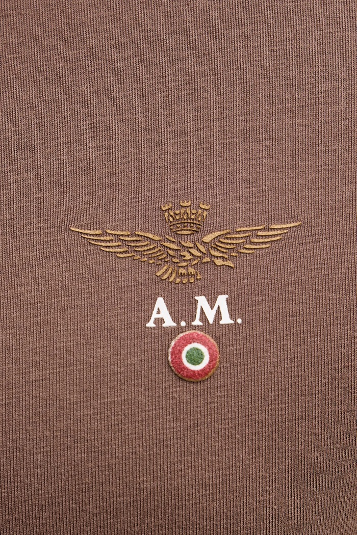 Aeronautica Militare футболка AM1UTI001 коричневий