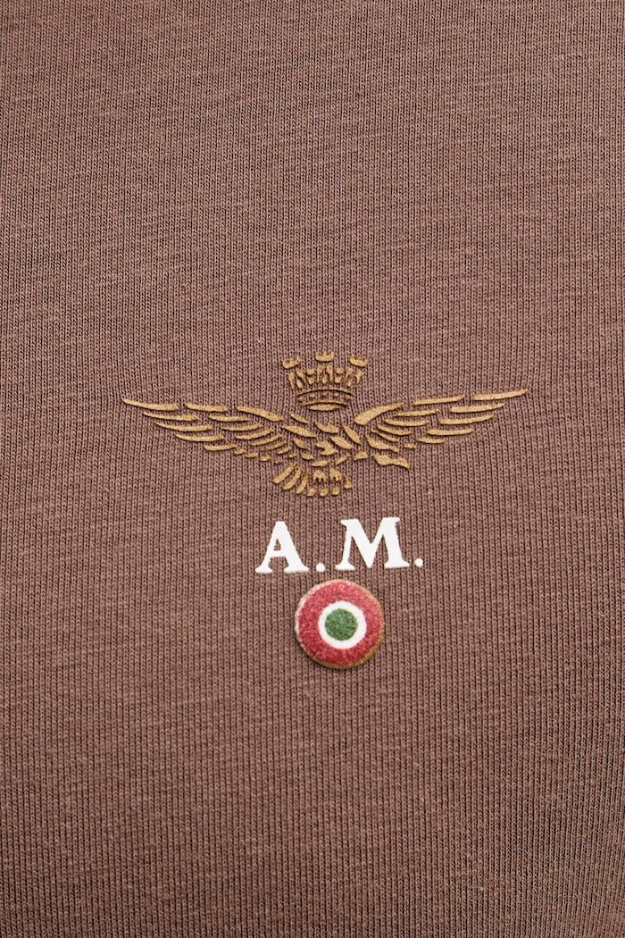 Aeronautica Militare футболка AM1UTI001 коричневий