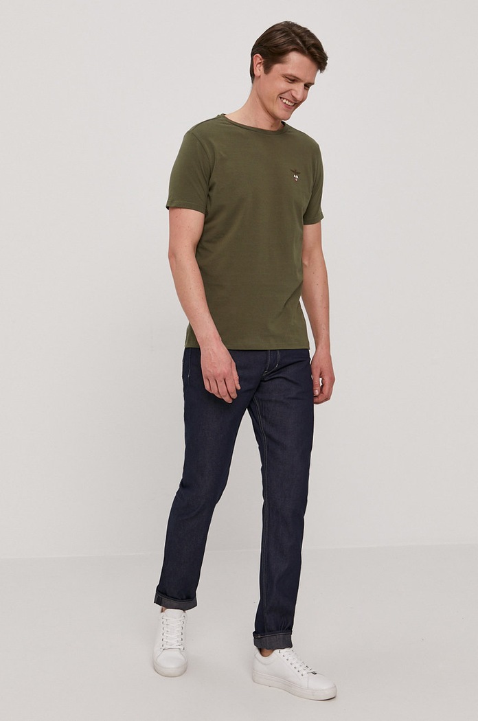 Tričko lounge Aeronautica Militare AM1UTI001 zelená AA00