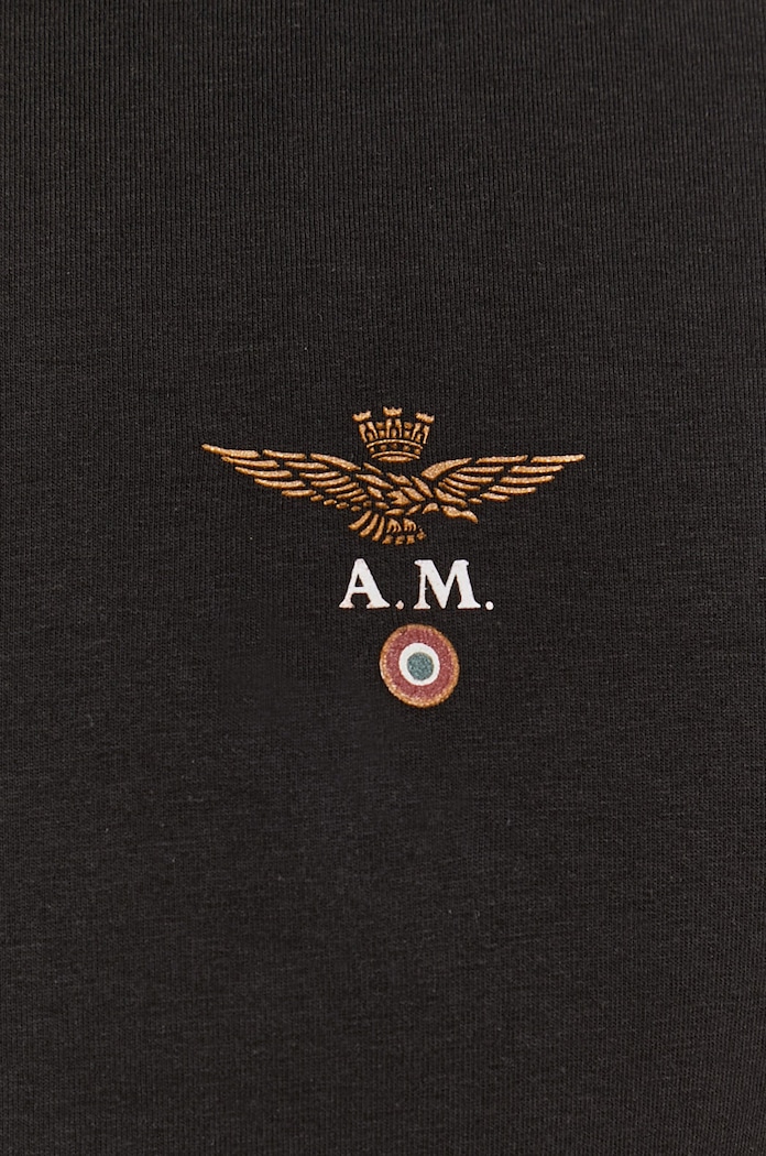 Lounge tričko Aeronautica Militare AM1UTI001 černá