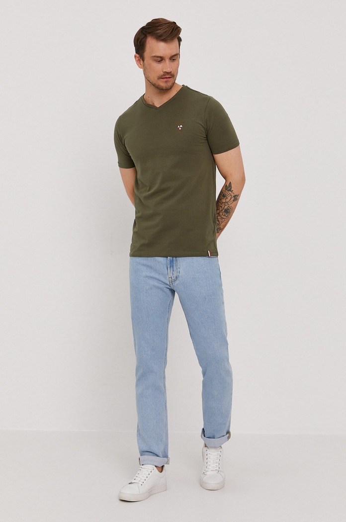 Tričko Aeronautica Militare AM1UTI002 zelená SS21