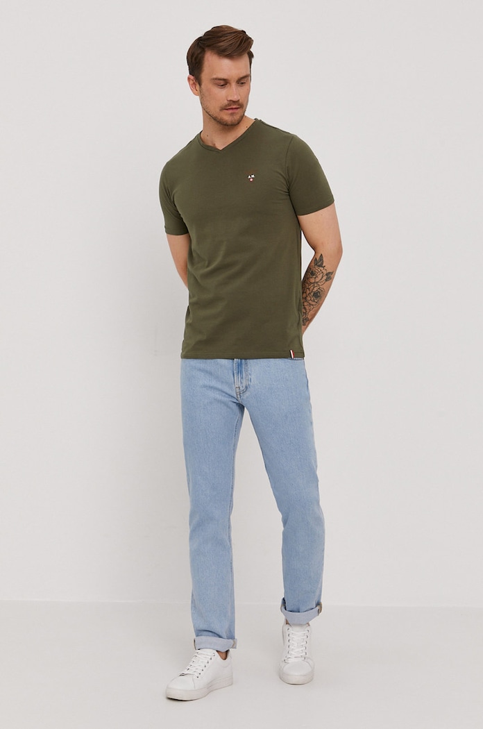 Tričko Aeronautica Militare AM1UTI002 zelená SS21