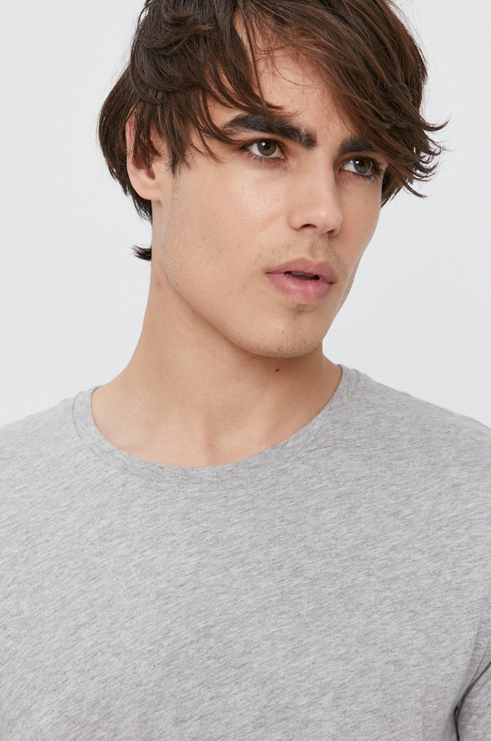 Βαμβακερό μπλουζάκι United Colors of Benetton γκρί 3U53J1F15.501