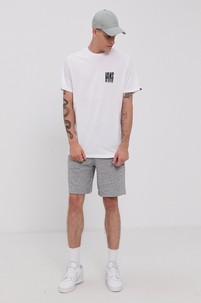 Vans Tricou din bumbac VN0A54CXWHT1 alb SS21