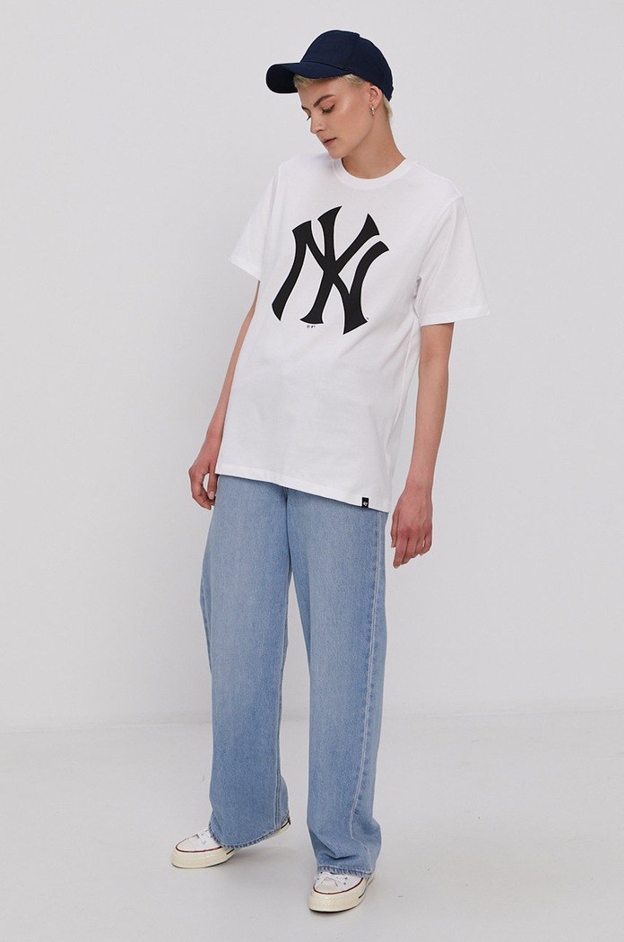 47 brand T-shirt BB017TEMIME544103WW biały SS21