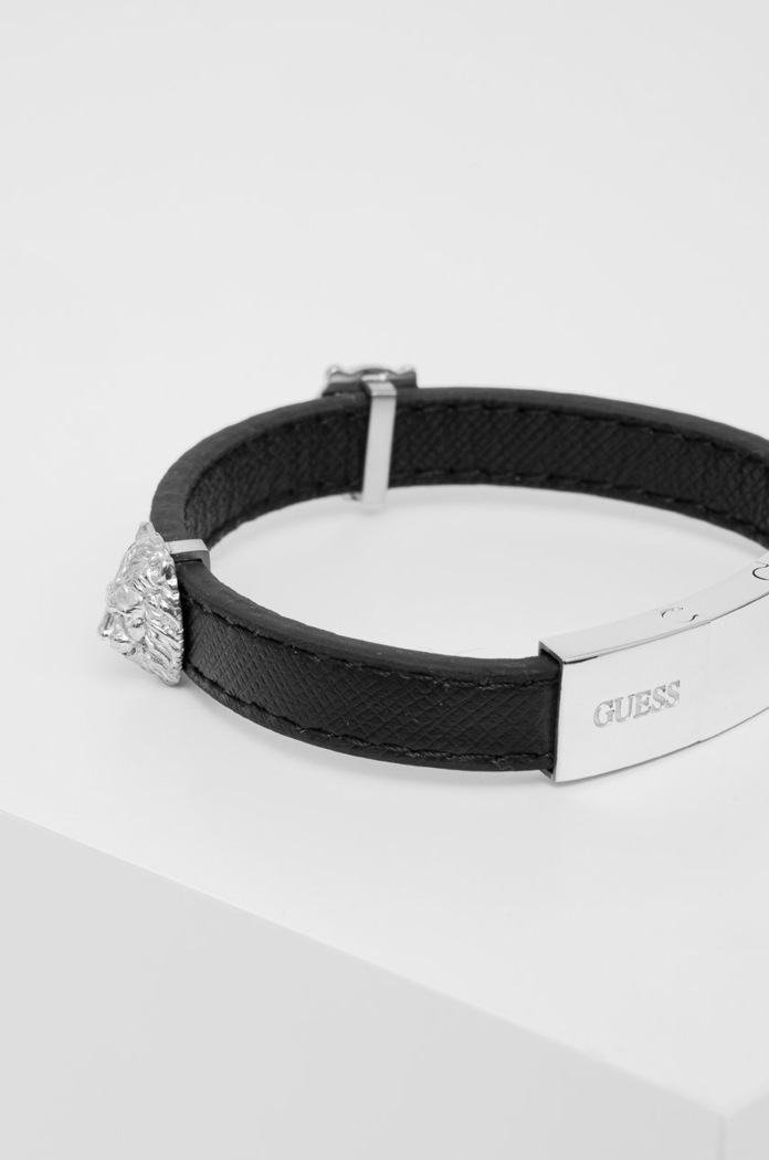 Guess bransoletka skórzana Gift Box srebrny JUMB01.311JW