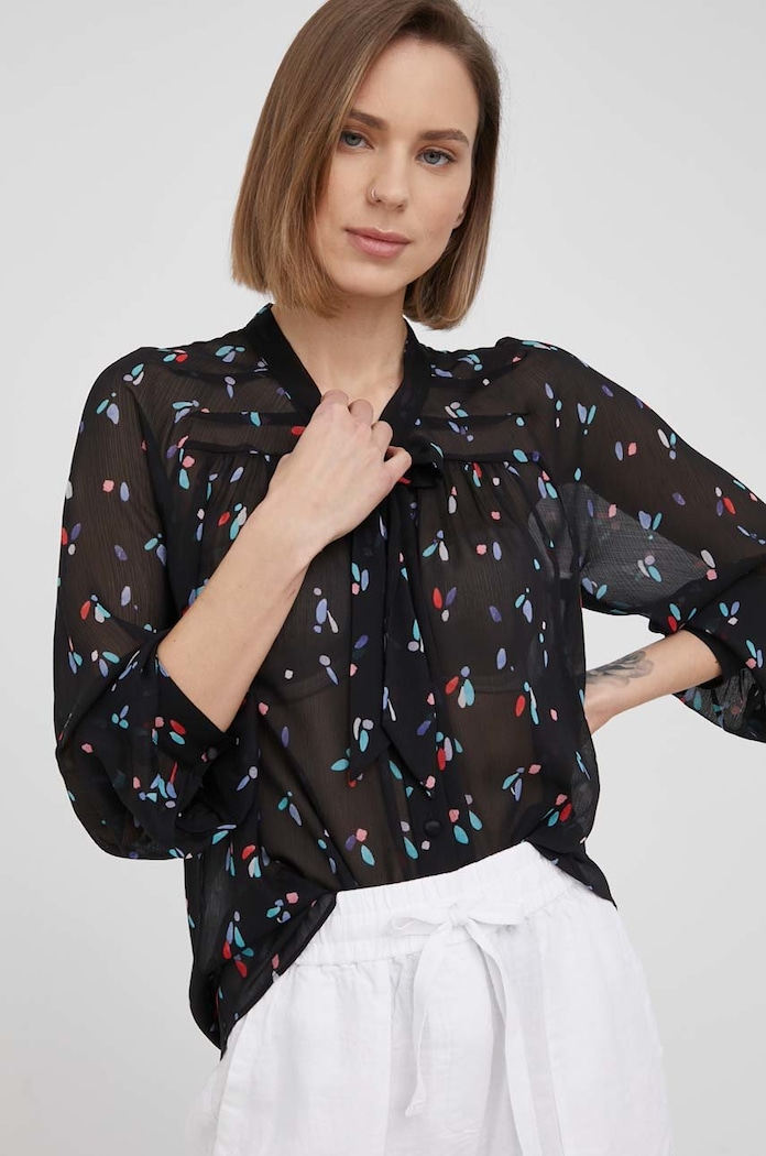 Košulja Emporio Armani crna INC1BT.I9926