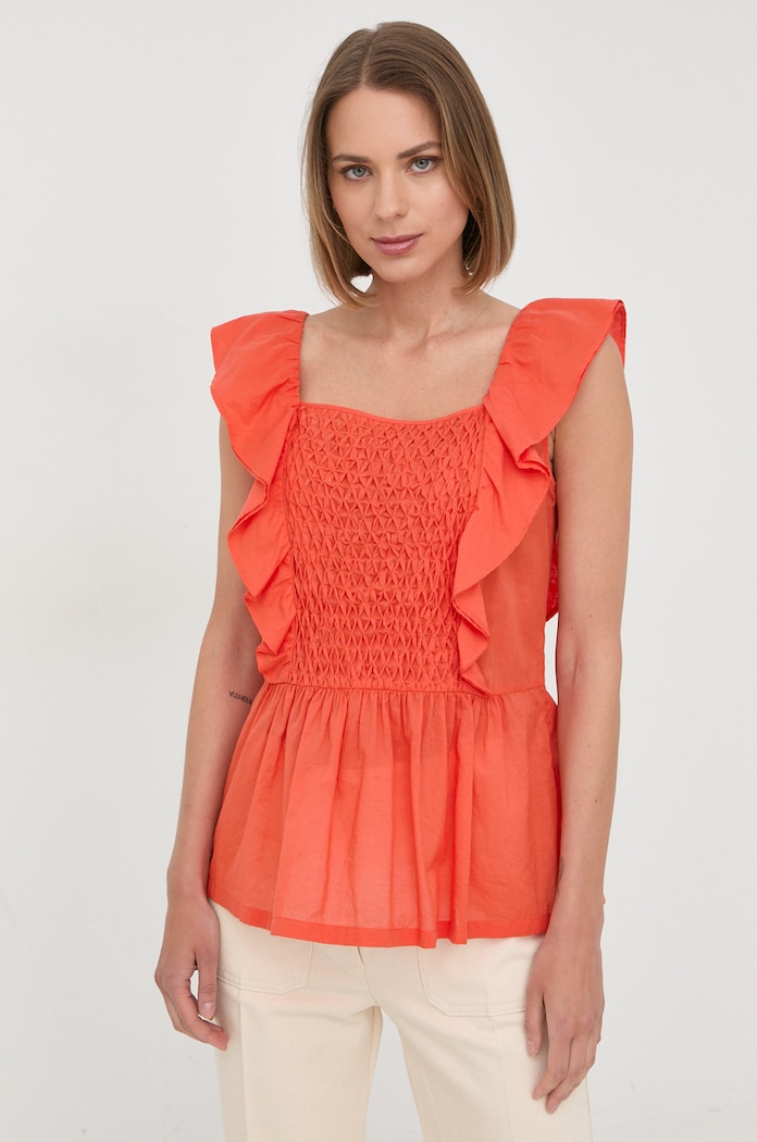 Pamučna majica Marella casual narančasta 31610622200
