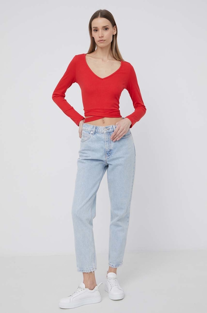 Majica dugih rukava Pepe Jeans Catherine PL505162.255 crvena SS22