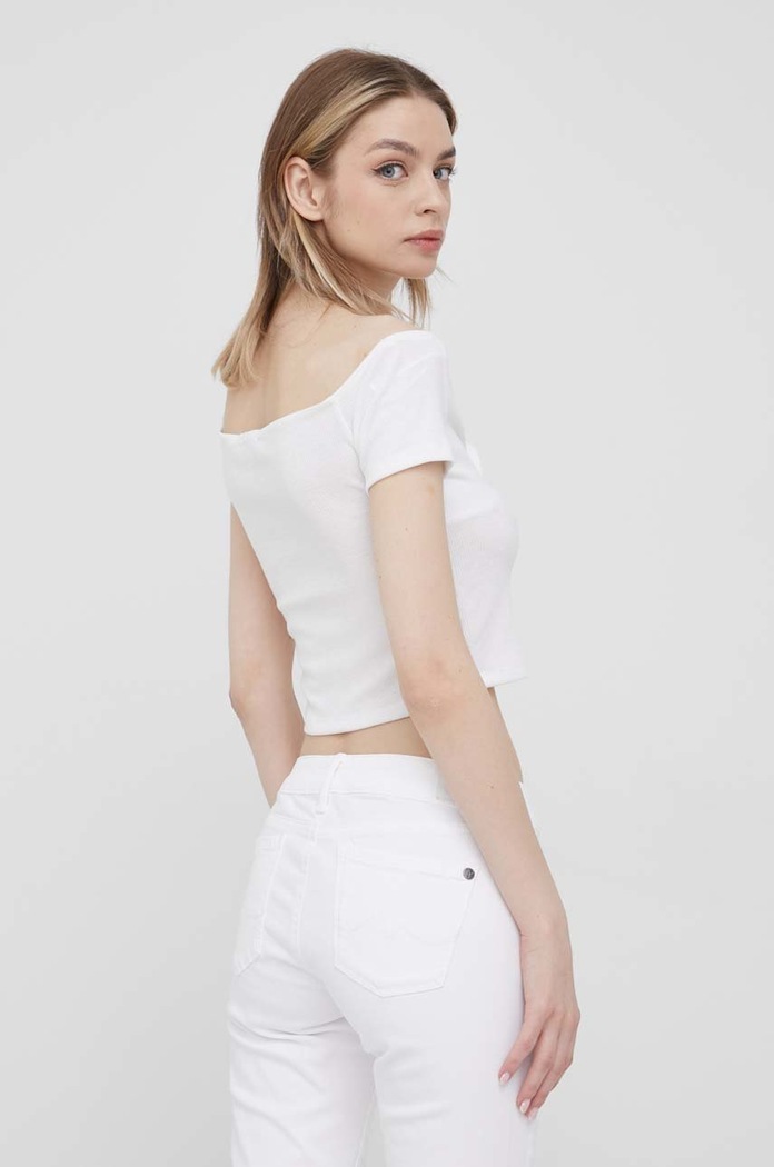 Ρούχα Μπλουζάκι Pepe Jeans Beth PL505136.800 λευκό
