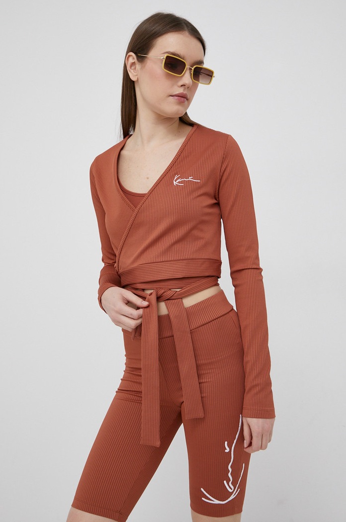 Karl Kani longsleeve KW2210171 brązowy SS22