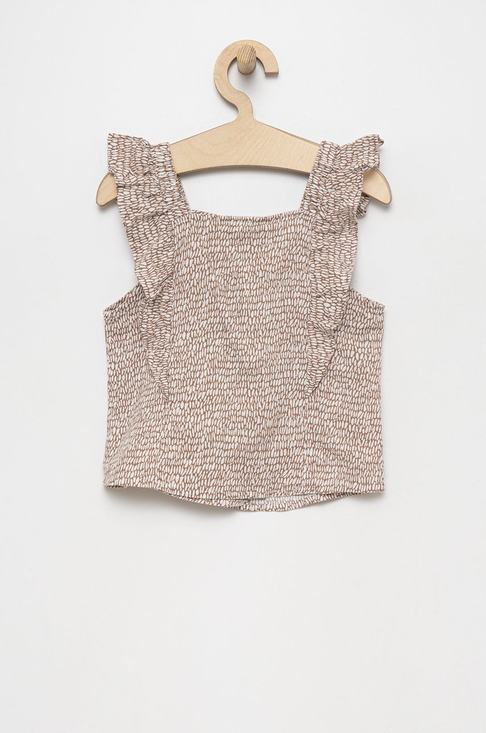 Λευκή μπλούζα United Colors of Benetton 5WWRCQ007.G μπεζ SS22