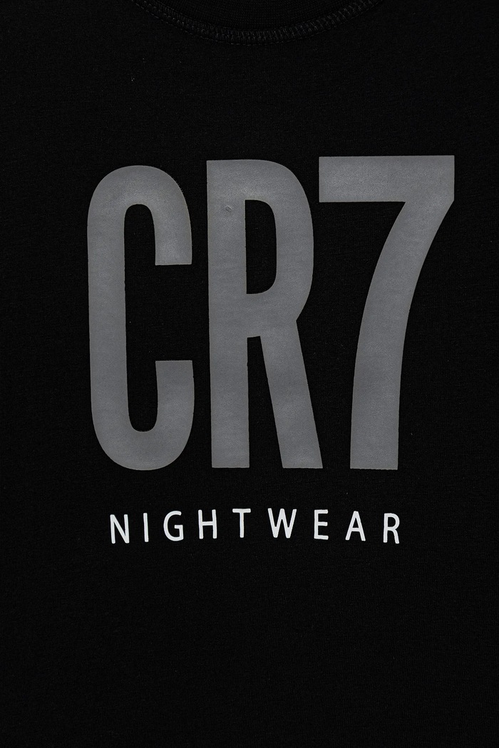 CR7 Cristiano Ronaldo piżama bawełniana dziecięca czarny 8770.42.913