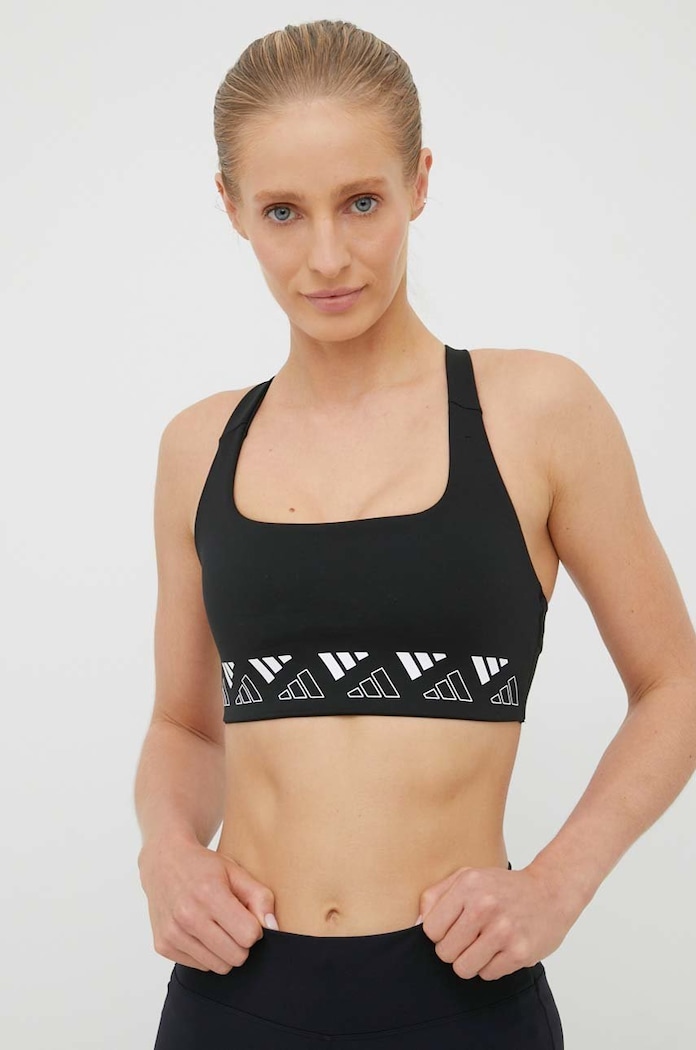 Športová podprsenka adidas Performance Powerimpact HD7691 bez kostíc čierna HD7691