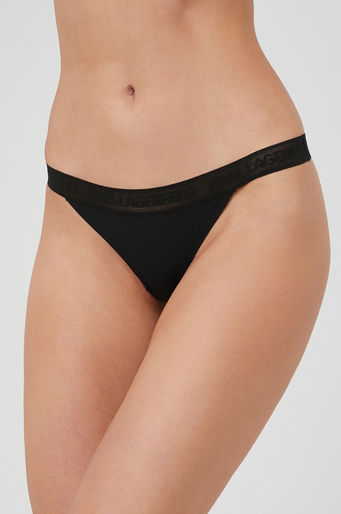 Kalhotky brazilky Karl Lagerfeld tanga černá 220W2164