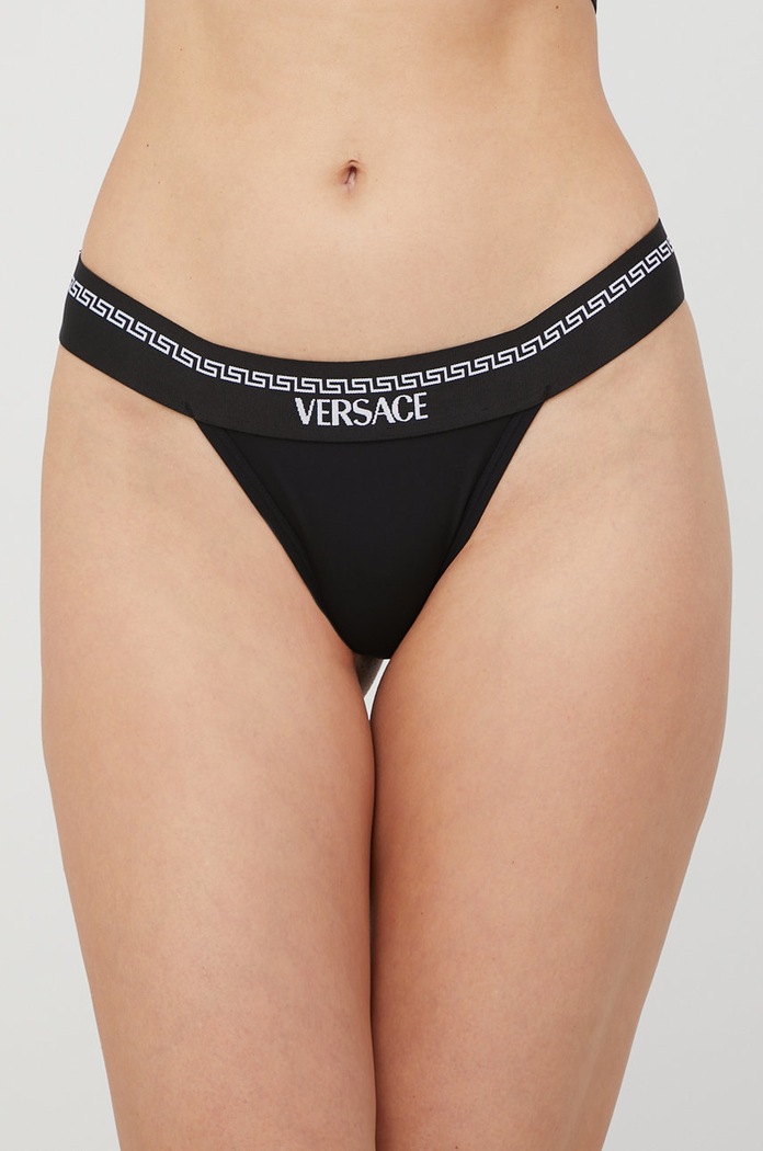 Versace stringi dzianina czarny AUD04070.1A02541