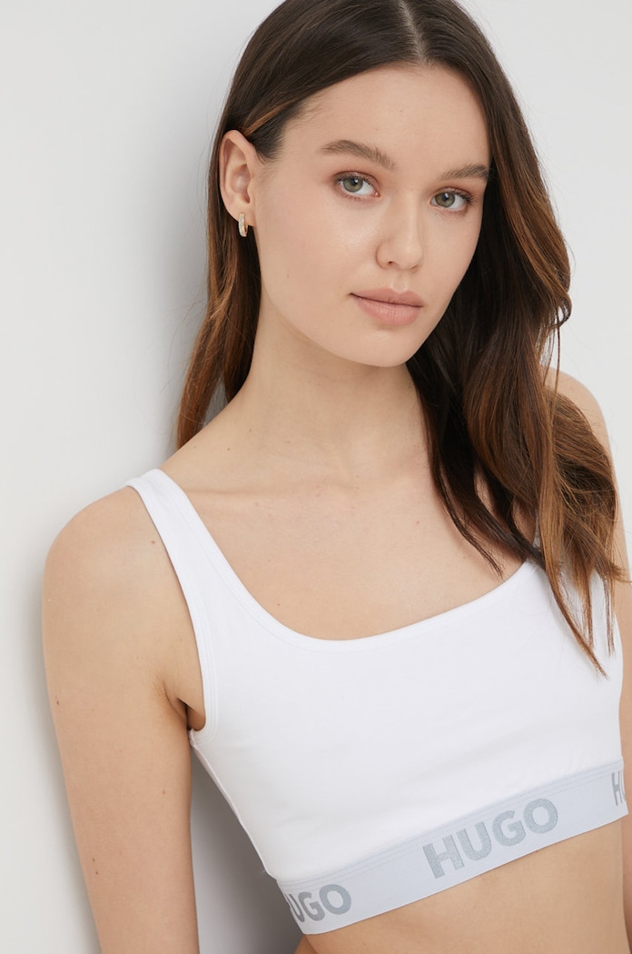 HUGO sutien uni alb 50469631