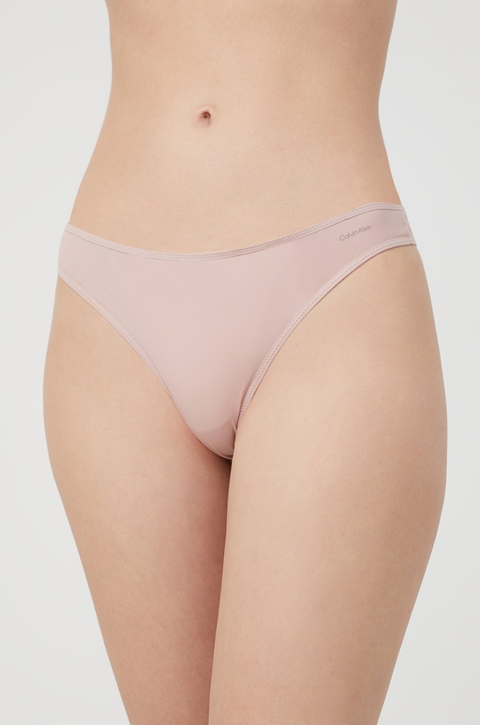 Calvin Klein Underwear stringi tkanina różowy 000QF6816E.PPYY