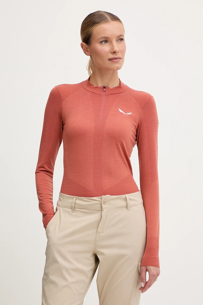 Salewa funkcionalna majica z dolgimi rokavi oranžna 00.0000027968