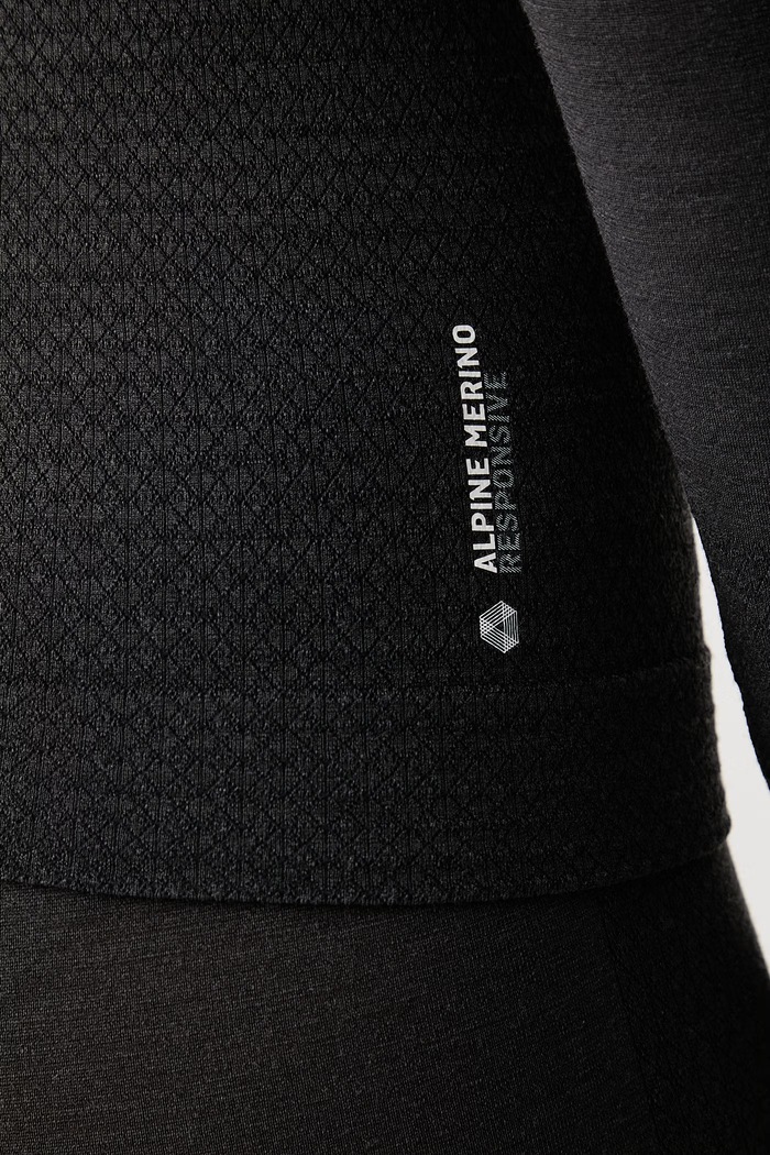 Longsleeve termoaktywny damski z wełną Zebru Medium Salewa szary 00.0000027968