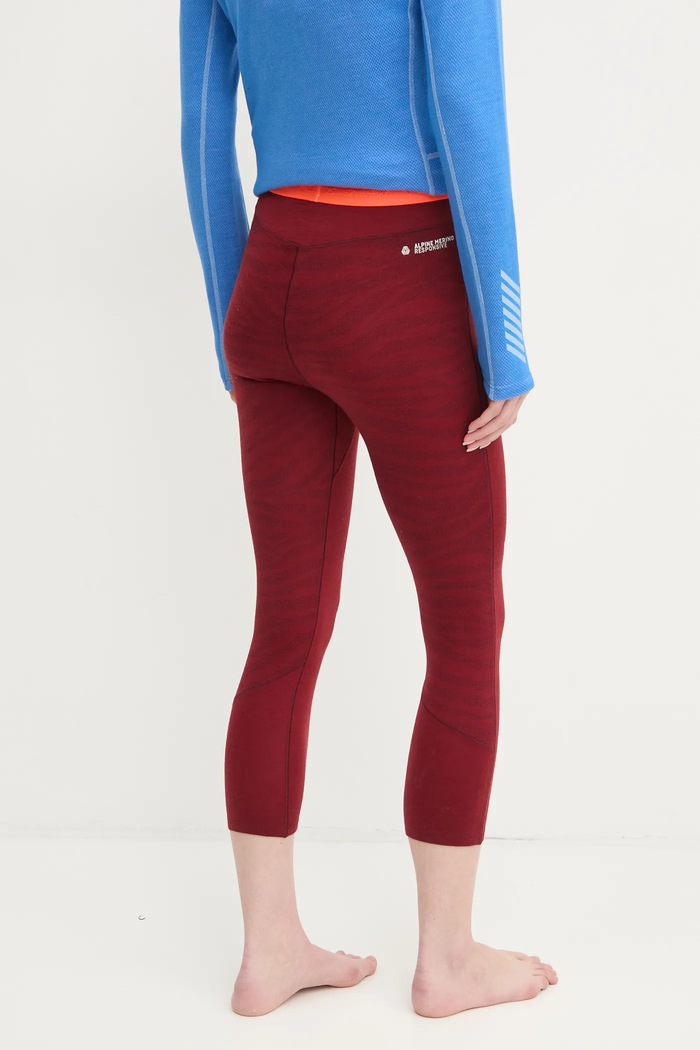 Odzież Salewa legginsy funkcyjne Cristallo Warm 00.0000028210 bordowy