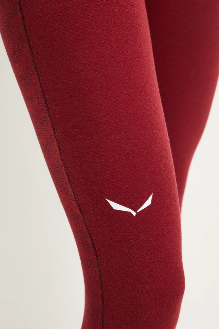 Salewa legginsy funkcyjne Cristallo Warm bordowy 00.0000028210