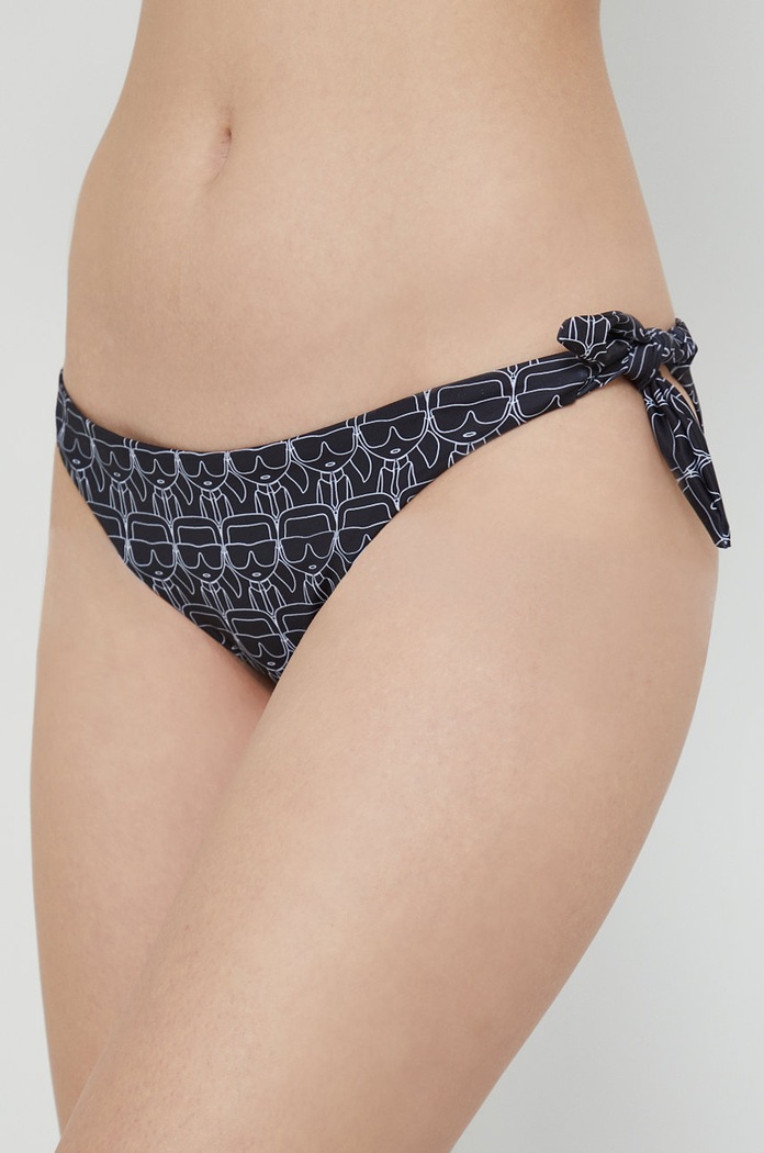 Karl Lagerfeld slip da bikini fondi nero KL22WBT14