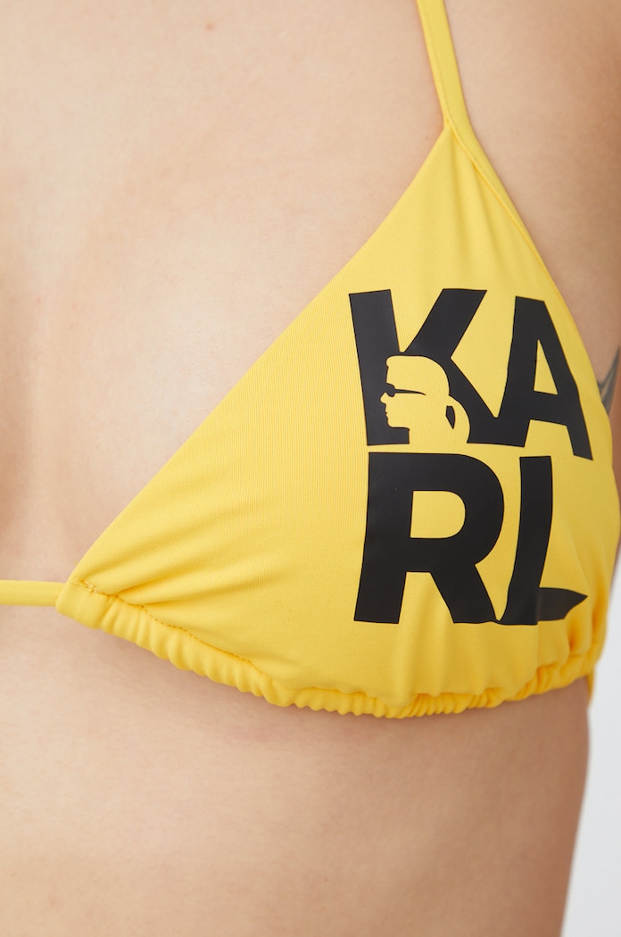 Karl Lagerfeld top bikini giallo KL22WTP01
